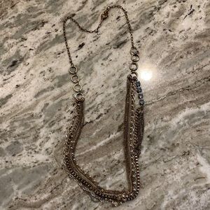 Gold and silver layered necklace